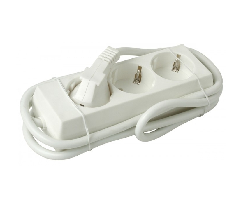 39-849-00010_3fach_Steckdose Steckdose 3-fach Steckdosenleiste Weiss