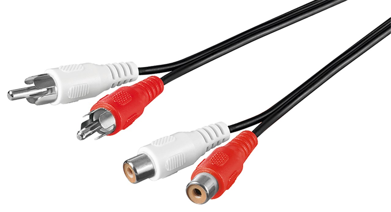 42-685-00046 5m Cinchkabel Verlängerung Stecker auf Buchse