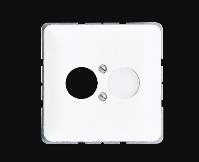 Jung-Blende-CD562WW-85-771-00115 Lautsprecherdose CD562 Unterputz für DIN Buchsen Jung