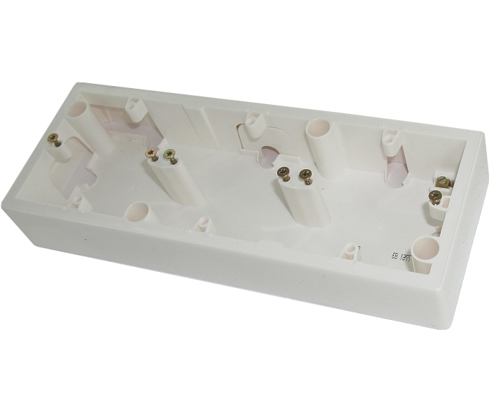 3fach-Aufputz-Gehaeuse-Legrand-85-771-00493 3-fach Aufputzrahmen  90x232mm Ultraweiss oben für 80er Blende Universal