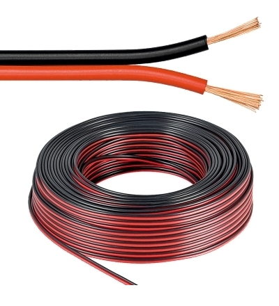 42-773-00495_10m_2x075qmm_Lautsprecherkabel 10m Lautsprecherkabel 2x 0,75qmm Rot-Schwarz CCA Litze