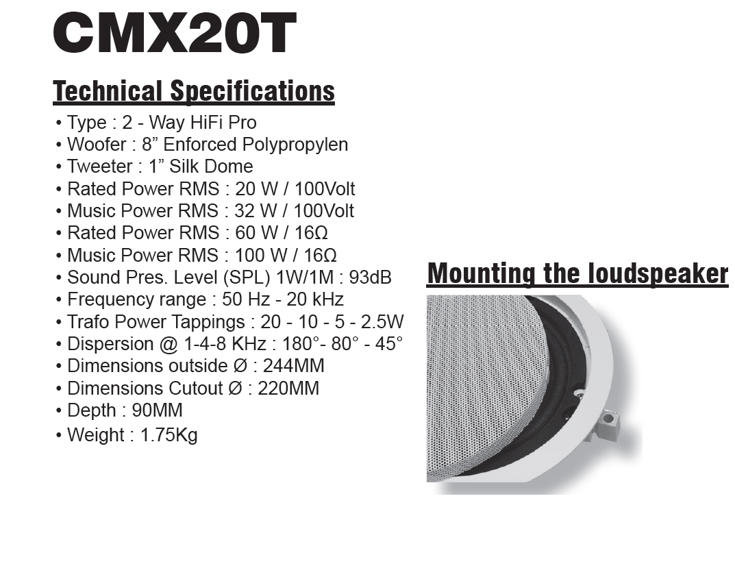 88-500-07710-CMX20T-DATA