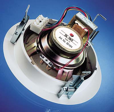 218mm Deckenlautsprecher DL18-2-100V Weiss 20W rms 2-Wege-Koaxiallautsprecher in HiFi-Qualität