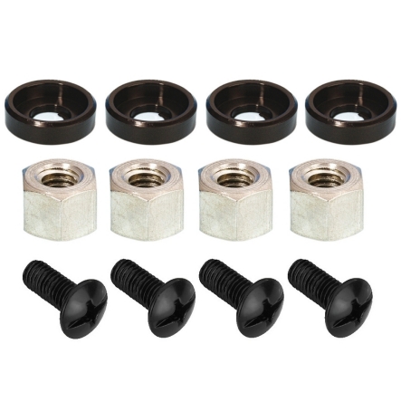 85-752-00190-Kaefigmutter Kronenmuttern M6 4er-Pack für 483mm Geräte aller Art