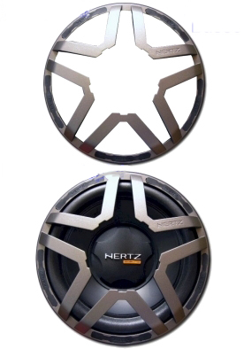 85-771-00955_2015_01 26cm Lautsprecherabdeckung 263mm für 250mm Subwoofer