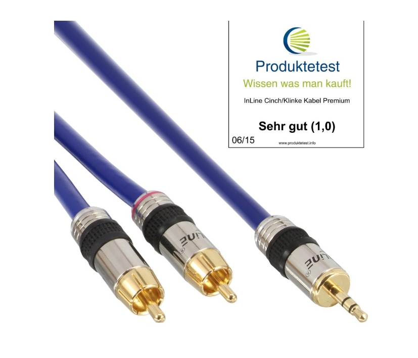 42-685-00153_42-685-00159_42-685-00158 10m Klinkenkabel 3,5mm Klinke auf 2x Cinchstecker Premium