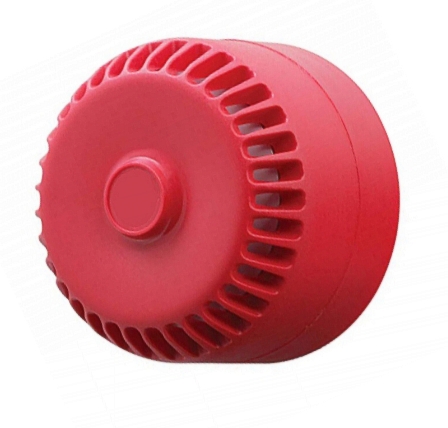 12-24V_Sirene_Rot_79-222-00035_B1 12V 24V Sirene mit 32 wählbaren Tönen BASE-RORD-RT Signalgeber Alarmgeber