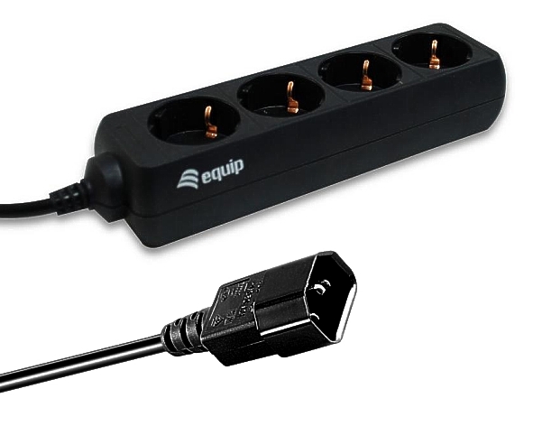 C14-USV-Steckdose-39-849-00250 USV 4-fach Steckdosenleiste mit C14 Stecker Kaltgeräte