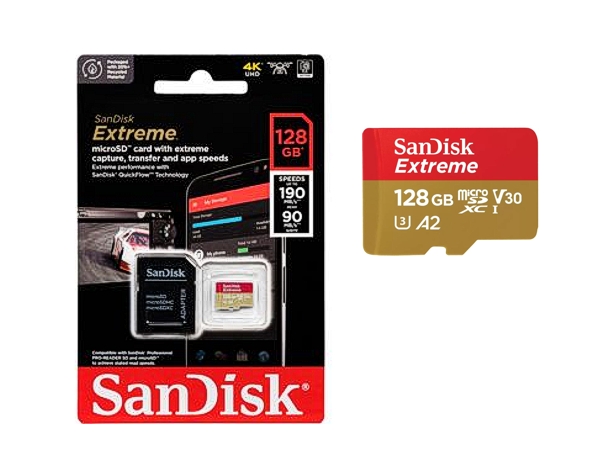 64-520-00992_128GB_Sandisk 128GB SD Karte Micro SDXC Speicherkarte mit SD-Adapter V30 UHS Speedclass