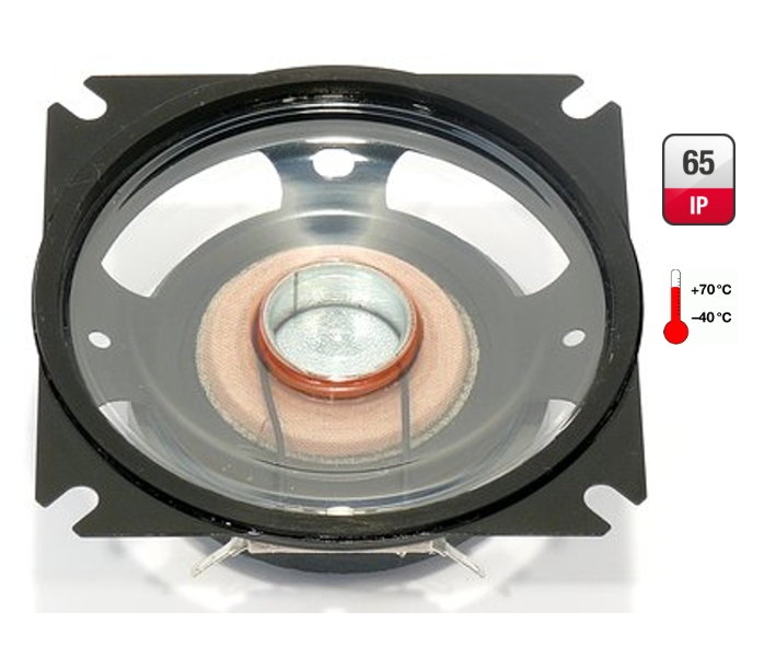 IP65_Lautsprecher_83-763-00165_83-763-00164 83x83mm Lautsprecher 4Ohm 30W IP65 Breitband Spritzwasserfest