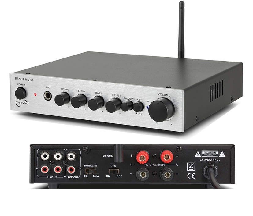 Verstaerker_mit_Bluetooth_88-850-00580 Stereo Mini Verstärker 2x75Watt mit Bluetooth Digital ESA18MK-BT Silber