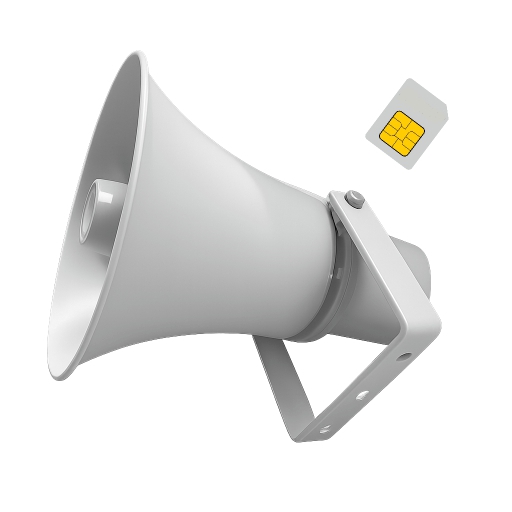 Aktiver Mobilfunk 4G SIM Outdoorlautsprecher mit 30W Verstärker 12VDC aktiver IP56 Hornlautsprecher