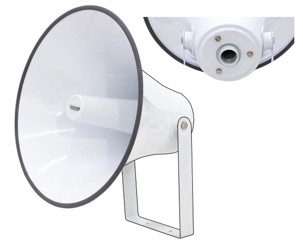 Trichterhorn_zu_Treiber_85-756-00288_2023_B02V3PQYKgAA0hUP HORN ohne Treiber 400mm Trichter Druckkammerlautsprecher