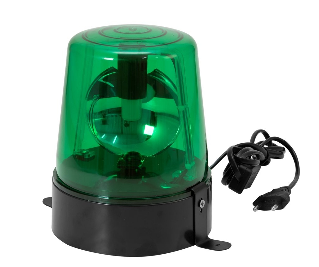 Polizeilicht Alarmlicht GRÜN 230V Drehlicht mit 230V LED Birne Polizeilicht Alarmlicht GRÜN 230V Drehlicht mit 230V LED Birne