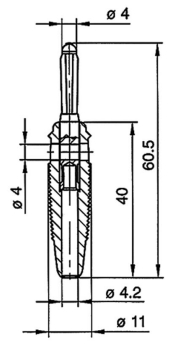 4mm Bananenstecker Grün gummiert Federkontakte