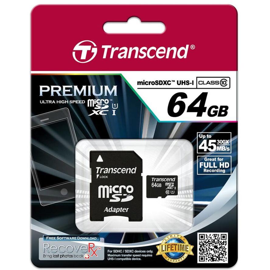 64-520-00984_64GB_SD-Speicher 64GB SD Karte Micro SDXC Speicherkarte mit SD-Adapter CLASS10