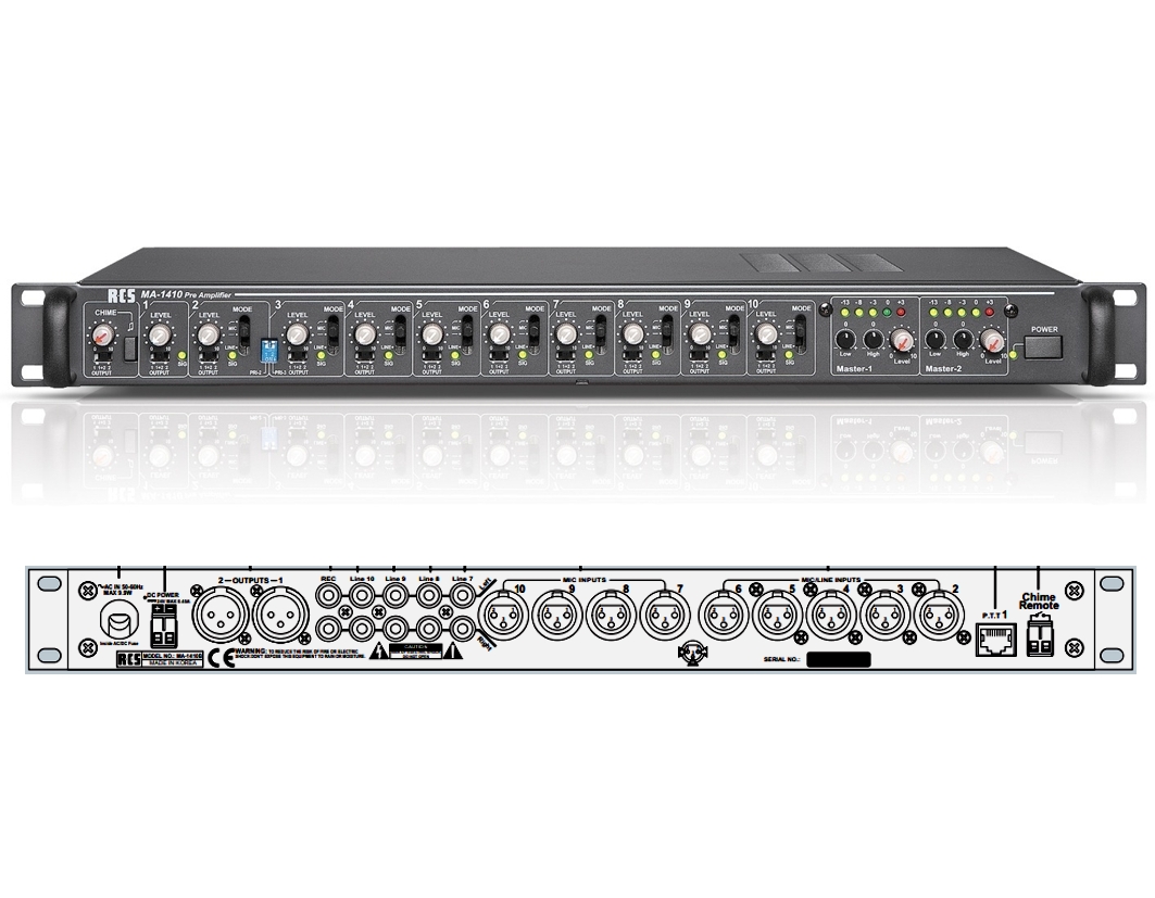 88-404-00980_19zoll_Mixer_10Kanal_Vorverst_MA1410B