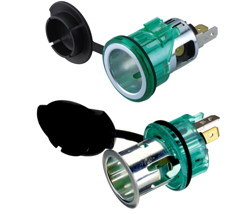 39-923-00200_KFZ_Dose_2022 KFZ Dose Zigarettenanzünder Einbaubuchse mit Abdeckung 20A KFZ Buchse