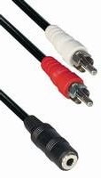 72ac5f523564c9bd9a0f94f782e5a785 1,5m Klinkenkabel 3,5 Klinkenkupplung auf 2x Cinchstecker