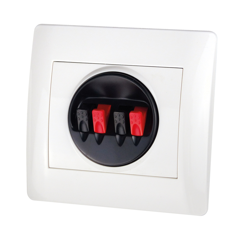 85-771-00805_Lautsprecherdose_B7 Lautsprecherdose STEREO mit 4-Klemmen und Blenden