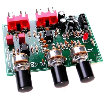 92-477-00119-vorverstaerker-b34 Bausatz Vorverstärker Stereo mit 3 Potis Klangregler