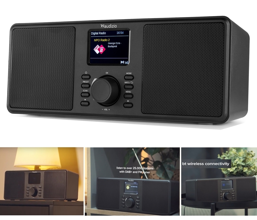 Musikanlage mit Bluetooth Radio DAB+ UKW Wecker 50Watt Musikleistung Schwarz Musikanlage mit Bluetooth Radio DAB+ UKW Wecker 50Watt Musikleistung Schwarz
