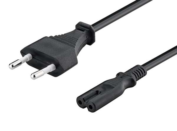 1,5m Netzkabel Eurokabel Euronetzkabel C8 Schwarz 1,5m Netzkabel Eurokabel Euronetzkabel C8 Schwarz