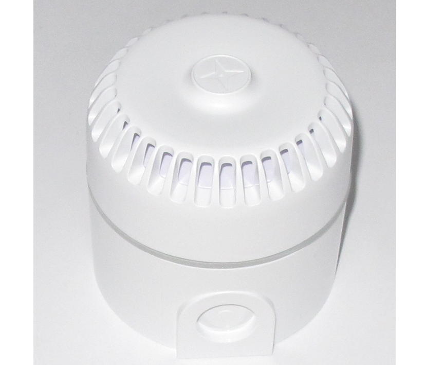 12-24V_Sirene_79-222-00030_2021 Sirene 12V oder 24V mit 32 wählbaren Tönen Weiss Signalgeber Alarmgeber 93x93mm