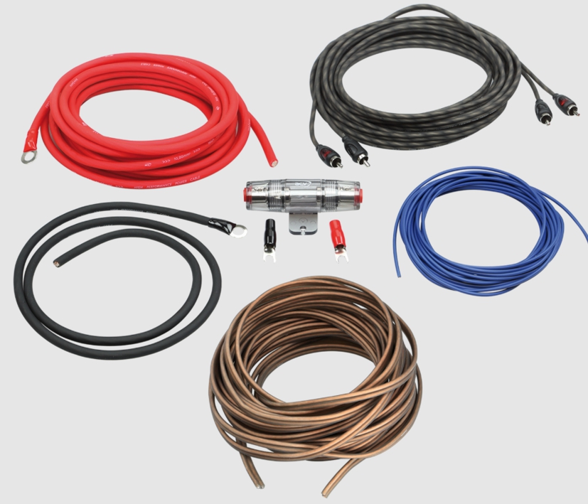 Audiokabelsatz für Auto-Verstärker - Kabel für 500-Watt-Subwoofer - Satz mit 4 Kabeln - 5 Meter (CPK10D) | Caliber Audiokabelsatz für Auto-Verstärker - Kabel für 500-Watt-Subwoofer - Satz mit 4 Kabeln - 5 Meter (CPK10D) | Caliber