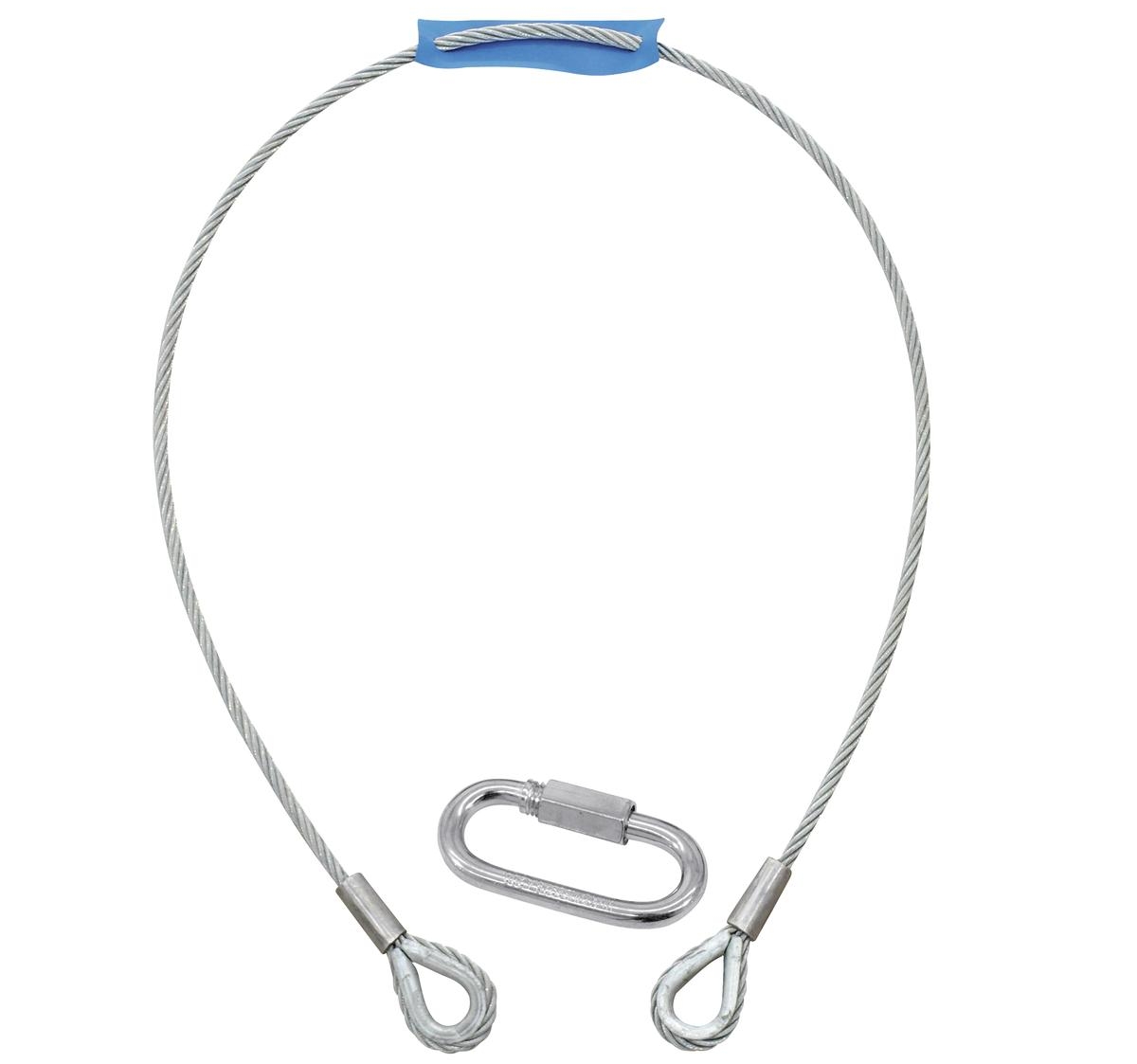 51-750-00100_Fangseil_2020 Sicherungsseil Fangseil 900mm DM 4mm bis 20kg inklusive Karabiner