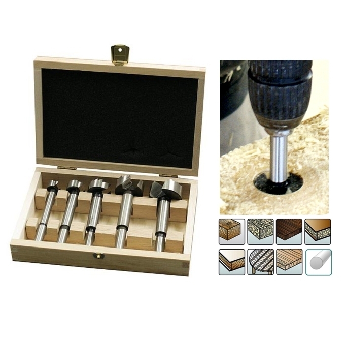 Holzbohrer_sacklochbohrer_97-905-00225 Forstnerbohrer Sacklochbohrer Bohrer SET 5-teilig 15-35mm Holzbohrer