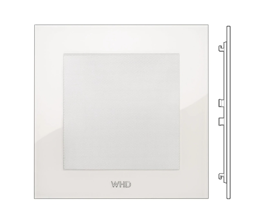88-500-01527_AGBW_M240W_Blende_fuer_MR240_B01 Blende Abdeckung Acrylglas Weiss  Quadratisch für MR240 Lautsprecher AGBW M240W